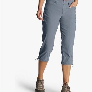 NWT Eddie Bauer Bainier Tech Capris-Sz 16/Gray